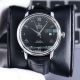 Replica Omega De Ville Black Dial Silver Case Grey Leather Band Couple Watch (4)_th.jpg